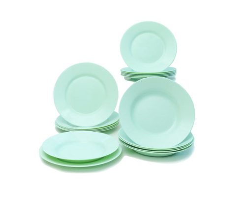 Luminarc Plumi Étkészlet, 18 db-os, zöld
