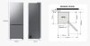 Samsung RB53DG703DB1EO alulfagyasztós hűtőszekrény, 76cm, 370/168liter, NoFrost, 35dB, fekete