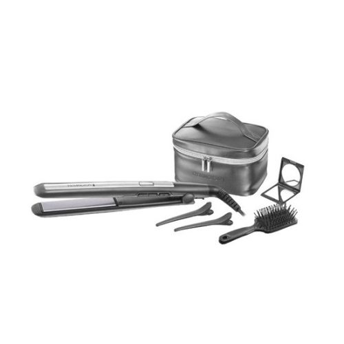Remington S5506GP PRO-Ceramic Titanium hajvasaló készlet, kerámia bevonat, 150 -230°C, hordtáska kiegészítőkkel, fekete