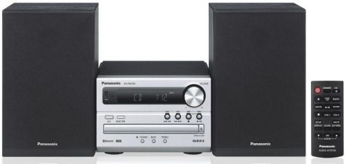 Panasonic SC-PM250EC-S Mikro Hifi rendszer, 20 W, Bluetooth, USB, ezüst-fekete