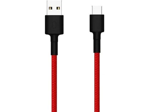 Xiaomi Mi Braided USB-A USB-C adatkábel, 1méter, szövet borítás, max.67Watt, piros (SJV4110GL)