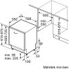 Bosch SMV4HVX00E Serie 4 beépíthető mosogatógép, 14 teríték, 6program, 9liter/ciklus, 46dB, inox
