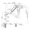 Stell SOS 2112 asztali monitor tartó konzol, 17"-32" VESA 100x100, max.9kg, fekete