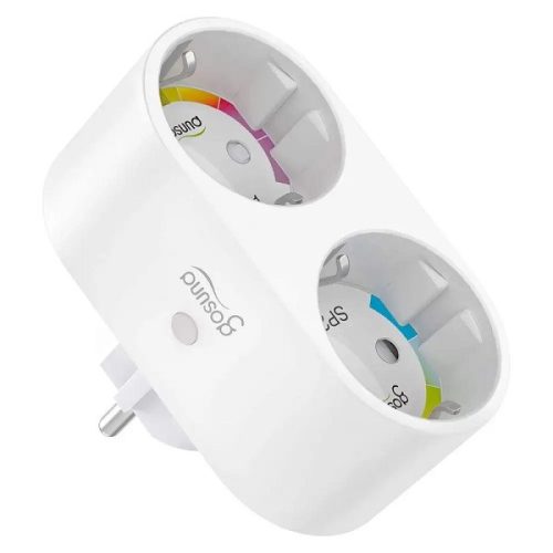 Gosund SP211 Smart Wi-Fi-s okos konnektor, két aljzat, fehér