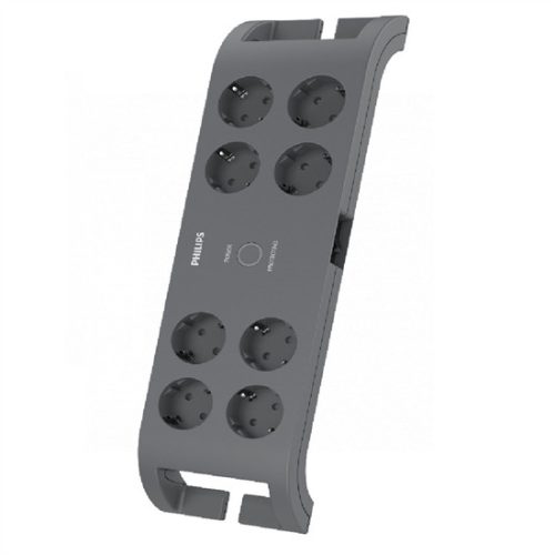 Philips SPN3180A/58 túlfeszültségvédett elosztó, 8 aljzat, 2méter, 900Joule, 250V, 3680Watt, 16A, szürke