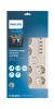 Philips SPN7060WA/58 túlfeszültségvédett elosztó, 6 aljzat, 4db USB-A és USB-C csatlakozó, 2méter, 900Joule, 250V, 3680Watt, 16A, fehér