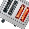 Bosch TAT7S45 4 szeletes kenyérpirító, 1800Watt, 2x2 külön vezérelhető, grafit -inox