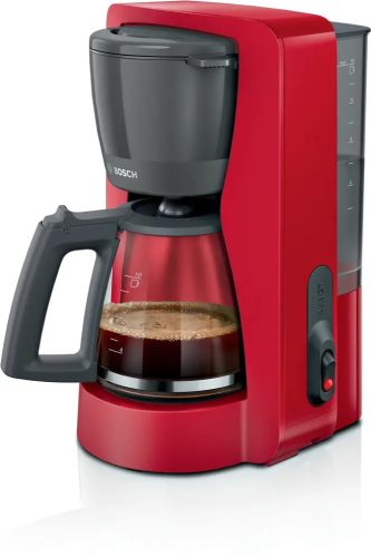 Bosch TKA2M114 filteres kávéfőző, 10 személyes, 1200Watt, 1.4 literes víztartály, piros