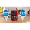 Bosch TKA2M114 filteres kávéfőző, 10 személyes, 1200Watt, 1.4 literes víztartály, piros
