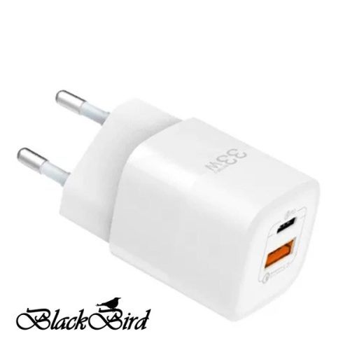 BLACKBIRD Hálózati Adapter Gyorstöltő, 5V-2A / 9V-1,67A Fehér