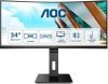 AOC CU34P2A VA LED monitor, üzleti, ívelt, 34" (86cm), WQHD (3440 x1440) 21:9, 100Hz, 300cd/m2, 1ms, 2db HDMI /DisplayPort, USB-A