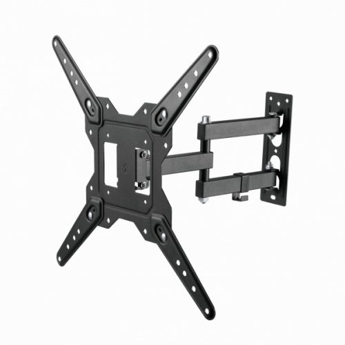 Sbox LCD-443 fali konzol, 23"-55", VESA 400 x400, dupla karos, dönthető, forgatható, max.30kg, fekete