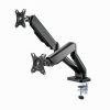 Sbox LCD-S024-2 17"-32" Dual asztali monitor tartó konzol, 17"-32" VESA 100 x100, max.9kg/kar, fekete