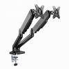 Sbox LCD-S024-2 17"-32" Dual asztali monitor tartó konzol, 17"-32" VESA 100 x100, max.9kg/kar, fekete