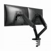 Sbox LCD-S024-2 17"-32" Dual asztali monitor tartó konzol, 17"-32" VESA 100 x100, max.9kg/kar, fekete