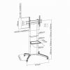SBOX FS-400 Gurulós konzol, konferencia állvány, 32"-70", 200x200 - 600x600, max 40 kg