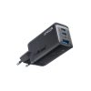 Anker A2668311 Hálózati Töltő  GaNPrime 65W  3 port  2xUSB C + 1xUSB A  PowerIQ 4.0  fekete        
