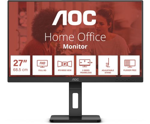 AOC 27E3QAF Full HD IPS LED, 27" (69cm), 16:9, 300cd/m2, 4ms, HDMI /DisplayPort /DVI /VGA /USB