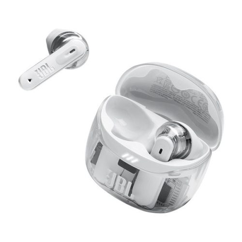 JBL Tune Flex 2 GHOST EDITION Bluetooth fülhallgató, tölthető 2 óra, IP45, adaptív zajcsökkentés, térhatás, fehér