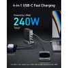 Anker A2342311 Hálózati Töltő 749  4 portos  240W  3xUSB C  USB A  EU  fekete        