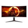 AOC CU34G2XP/BK, Gaming VA LED monitor, ívelt, 34" (86cm), WQHD (3440 x1440), 21:9, 180Hz, 430cd/m2, 1ms, 2db HDMI /DisplayPort, USB