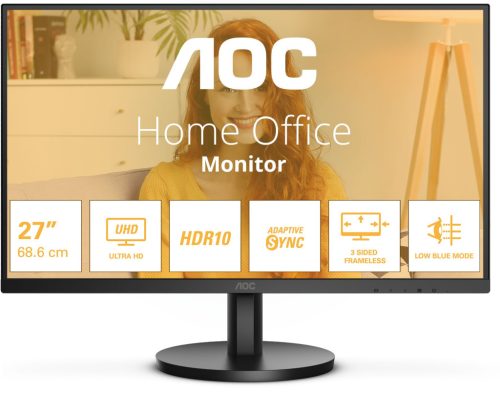 AOC U27B3M UHD VA LED monitor 27"(69cm) 3840x2160, 300cd/m2, 4ms, HDMI /DisplayPort, hangszóró, HDR10