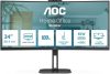 AOC CU34V5C/BK WQHD (3440 x1440) VA LED monitor, ívelt, 34" (86cm), 21:9, 100Hz, 300cd/m2, 4ms, 2db HDMI /DisplayPort, USB-A, USB-C, webkamera