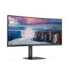 AOC CU34V5C/BK WQHD (3440 x1440) VA LED monitor, ívelt, 34" (86cm), 21:9, 100Hz, 300cd/m2, 4ms, 2db HDMI /DisplayPort, USB-A, USB-C, webkamera