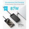 Anker A1383H11 Powerbank, külső akkumulátor, 20000mAh, 87Watt, USB-C, USB-A, beépített USB-C töltő kábel, fekete