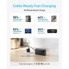 Anker A1383H11 Powerbank, külső akkumulátor, 20000mAh, 87Watt, USB-C, USB-A, beépített USB-C töltő kábel, fekete