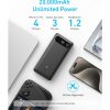 Anker A1383H11 Powerbank, külső akkumulátor, 20000mAh, 87Watt, USB-C, USB-A, beépített USB-C töltő kábel, fekete
