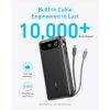 Anker A1383H11 Powerbank, külső akkumulátor, 20000mAh, 87Watt, USB-C, USB-A, beépített USB-C töltő kábel, fekete