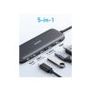 Anker A8355H11 USB HUB  322 5 in 1  USB C Hub  4K HDMI  2xUSB A  PD IN 100W  USB C 5Gbps  fekete    