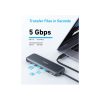 Anker A8355H11 USB HUB  322 5 in 1  USB C Hub  4K HDMI  2xUSB A  PD IN 100W  USB C 5Gbps  fekete    