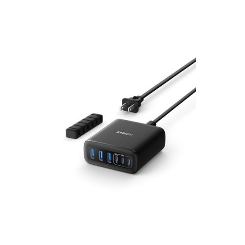Anker A2154G11 Hálózati Töltőállomás  6 portos  3xUSB A  3xUSB C  112W USB C  EU  fekete       