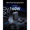 Anker A83B63A1 Prime USB dokkoló, 14-in-1, 160Watt, 2x 4K HDMI, USB-C, USB-A Ethernet, 10Gbps, szürke