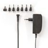 Nedis ACPA003 univerzális AC-DC tápegység, állítható 9V-24V, 24W, 1 - 1,5A, 6 cserélhető táp dugó