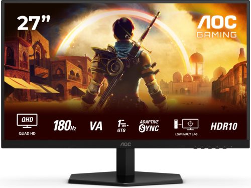 AOC Q27G42XNE Gaming monitor QHD (2560x1440) VA LED, 27" (69cm), 180Hz, 300cd/m2, 0.5ms, 2db HDMI /DisplayPort