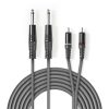 Nedis COTH23320GY50 félprofi audio kábel, 2 x 6,35mm mono jack dugó - 2 X RCA dugó, hossz 5m, rugalmas