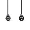 Nedis CAGL25000BK20 optikai audio kábel, TosLink dugó, hossz 2m