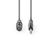 Nedis COTH15120GY100 félprofi audio kábel, 6,35mm mono jack dugó - 3p XLR aljzat, hossz 10m, rugalmas
