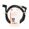 Nedis CEGL11055BK20 tápkábel, Euro dugó, IEC-320-C7, pipa, szögben balra, 2m, fekete
