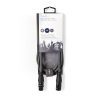 Nedis COTH15012GY15 DMX adapter kábel, XLR 3 tűs dugó, XLR 3 tűs anya, Nikkelezett, 1,5 m, kerek, PVC, Sötétszürke