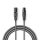 Nedis COTH15012GY50 DMX adapter kábel, XLR 3 tűs dugó, XLR 3 tűs anya, Nikkelezett, 5 m, kerek, PVC, Sötétszürke