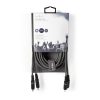 Nedis COTH24200GY50 sztereo audio kábel, 2x RCA dugó, 2x RCA dugó, Nikkelezett, 5 m, rugalmas
