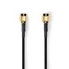 Nedis CSGL02000BK10 SMA kábel, aranyozott, 50 Ohm, árnyékolt, 1m