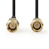 Nedis CSGL02000BK20 SMA kábel, aranyozott, 50 Ohm, árnyékolt, 2m