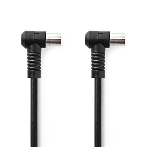 Nedis CSGL40120BK15 koax kábel, IEC (koax) férfi, IEC (koax) női, Nikkelezett, 120 dB, 75 Ohm, Quad Shielded, 1,5m