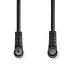 Nedis CSGL40120BK15 koax kábel, IEC (koax) férfi, IEC (koax) női, Nikkelezett, 120 dB, 75 Ohm, Quad Shielded, 1,5m