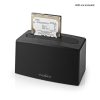 Nedis HDDUSB3210BK HDD / SSD dokkoló, USB 3.2 Gen1, USB Type-A, 2 fiókos, 2,5 / 3,5", USB 3.2 Gen1